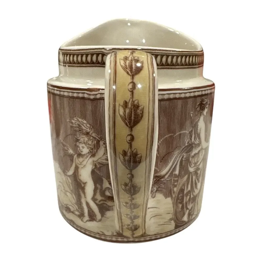 Rare Betty Platner Hand Crafted Brown Grecian Motif Porcelain  Treasures Creamer